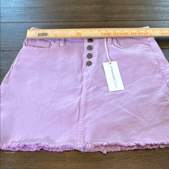 Just Black Denim Button Down A Line Skirt Size Large - Picture 7 of 12